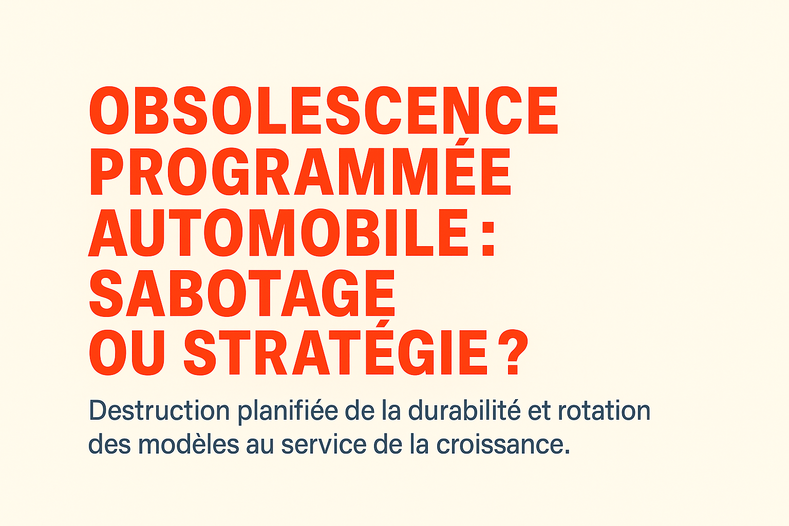 obsolescence esthétique automobile